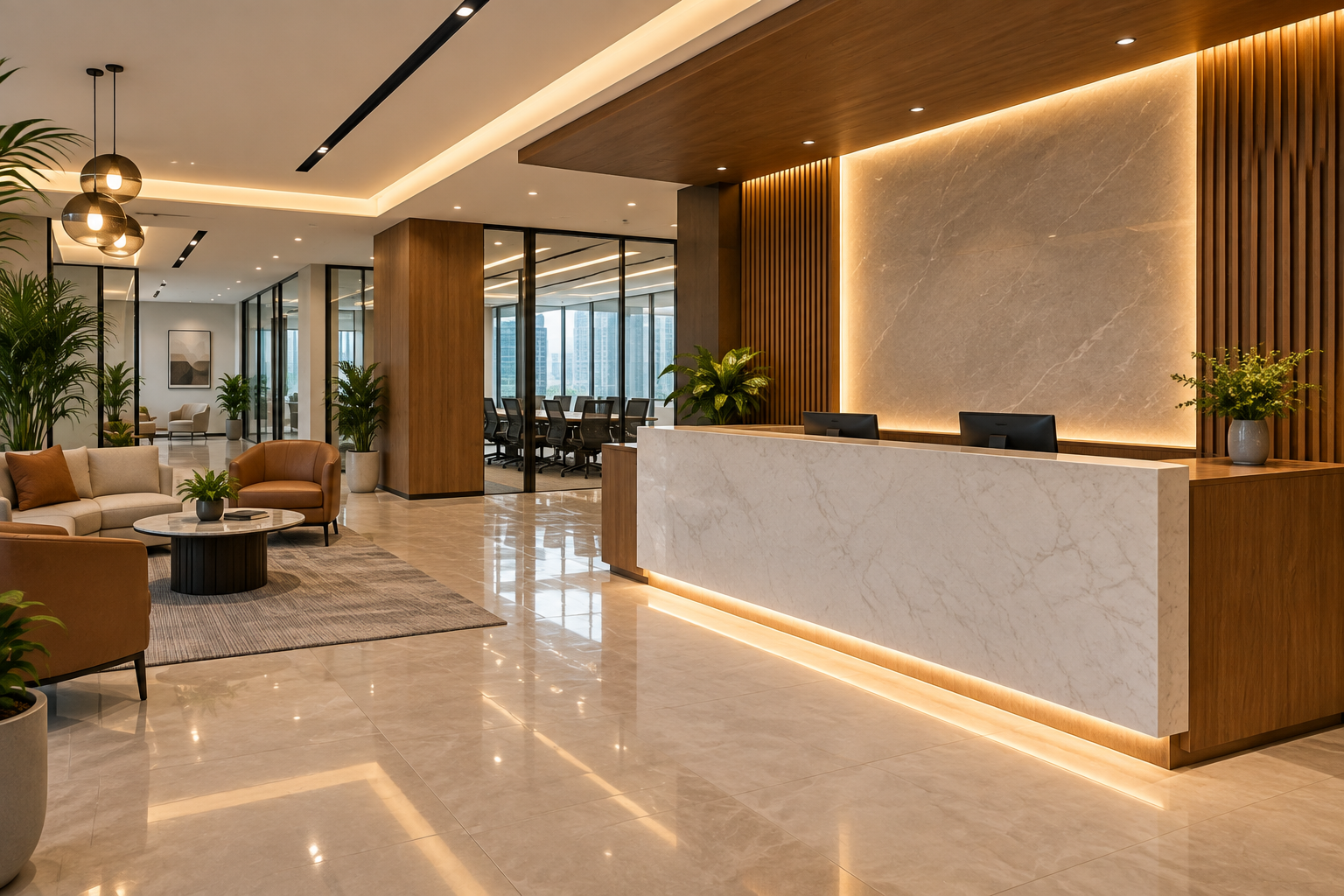 Finished commercial interior handed over by VNA Developers