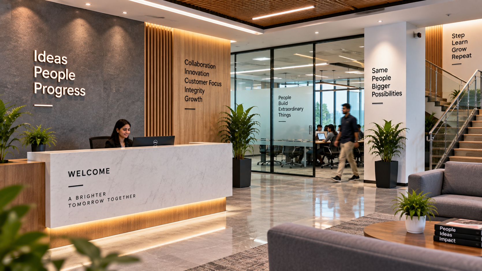 Corporate reception and lobby interior fit-out