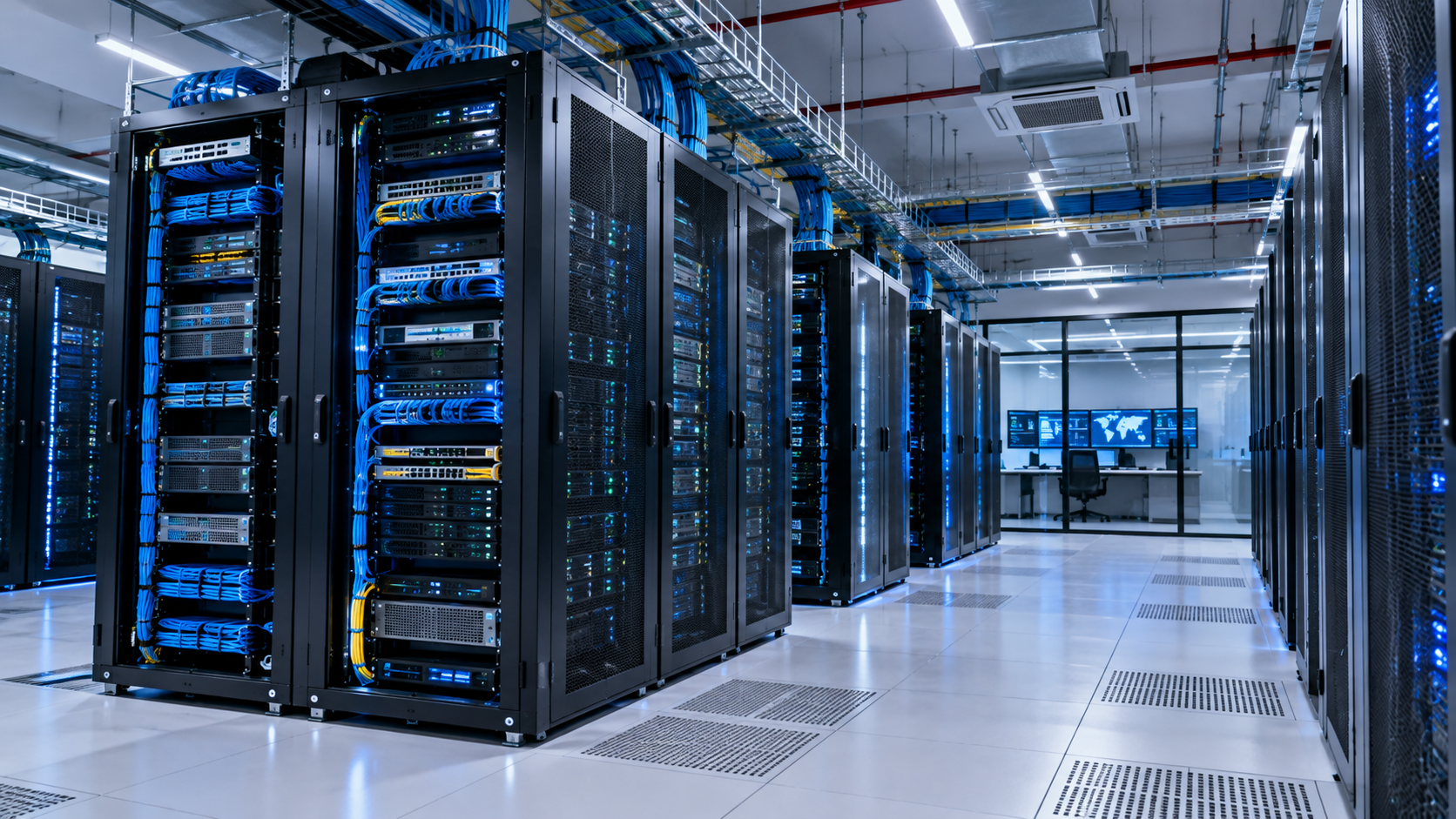 Server room and structured cabling installation
