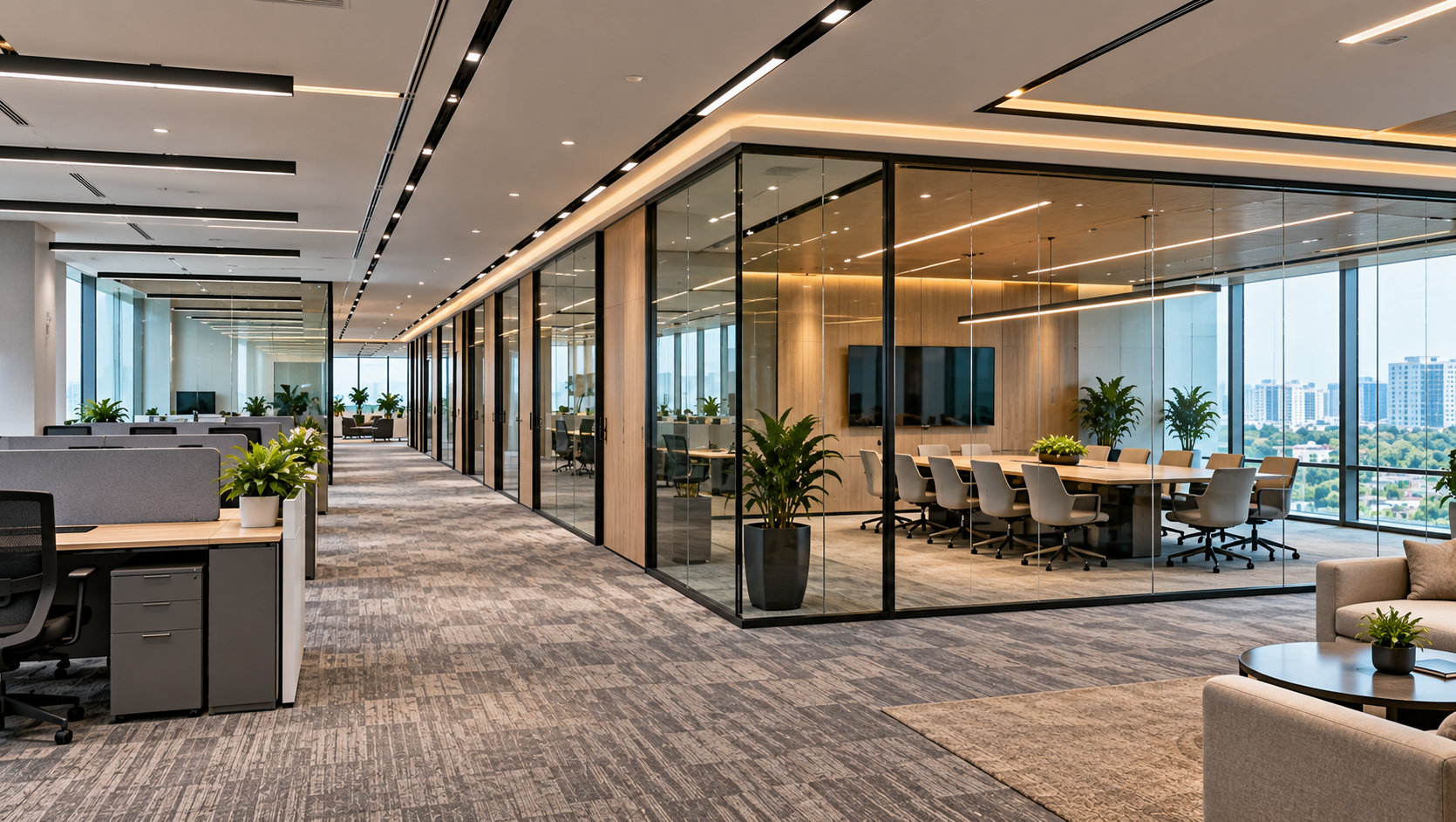 Completed corporate office interior fit-out